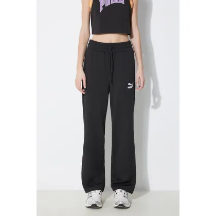 Zdjęcie Puma spodnie dresowe T7 High Waist Pant kolor czarny gładkie 624212