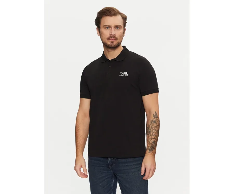 obrazek 1 KARL LAGERFELD Polo 745088 551235 Czarny Regular Fit