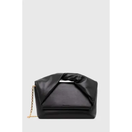 Zdjęcie JW Anderson torebka skórzana Large Twister Bag kolor czarny HB0538.LA0315.999