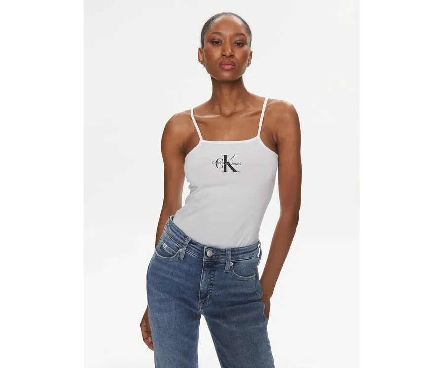 obrazek 1 Calvin Klein Jeans Body Monologo J20J223421 Biały Slim Fit