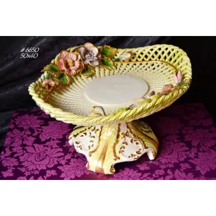 Picture Ceramic plate with flowers 50x40 cm