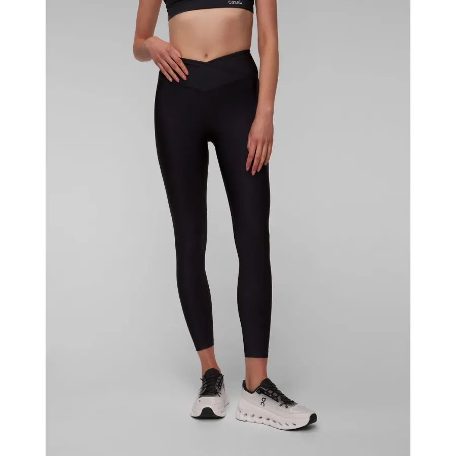 obrazek 1 Czarne Leginsy Z Wysokim Stanem Damskie Casall Overlap High Waist Tights