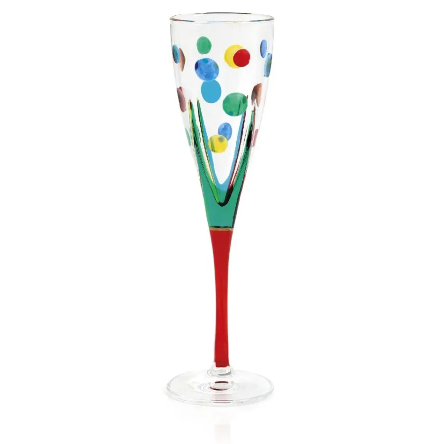 obrazek 1 Designerski komplet 6 kolorowych kieliszków do szampana (170 ml)