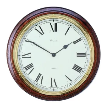 Zdjęcie Zegar ścienny z litego mahoniu i precyzyjnym mechanizmem kwarcowym