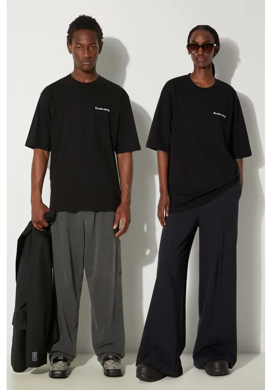 obrazek 1 Filling Pieces t-shirt bawełniany Boxy kolor czarny gładki 74413781861