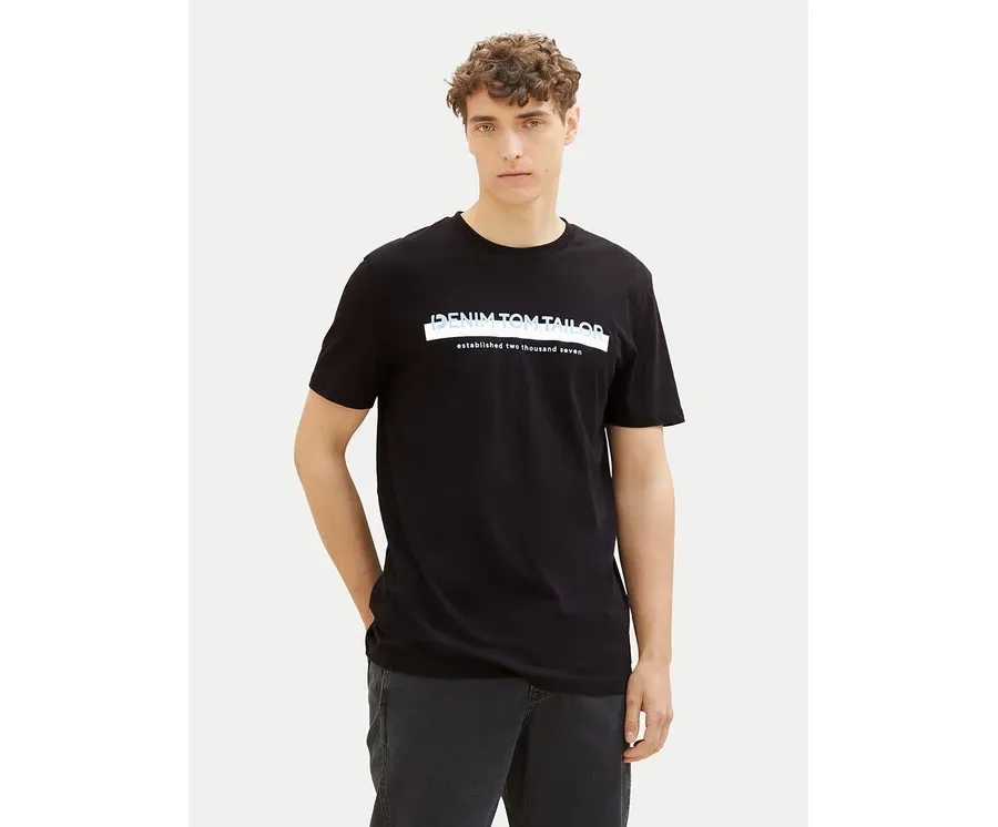 obrazek 1 Tom Tailor Denim T-Shirt 1037653 Czarny Basic Fit