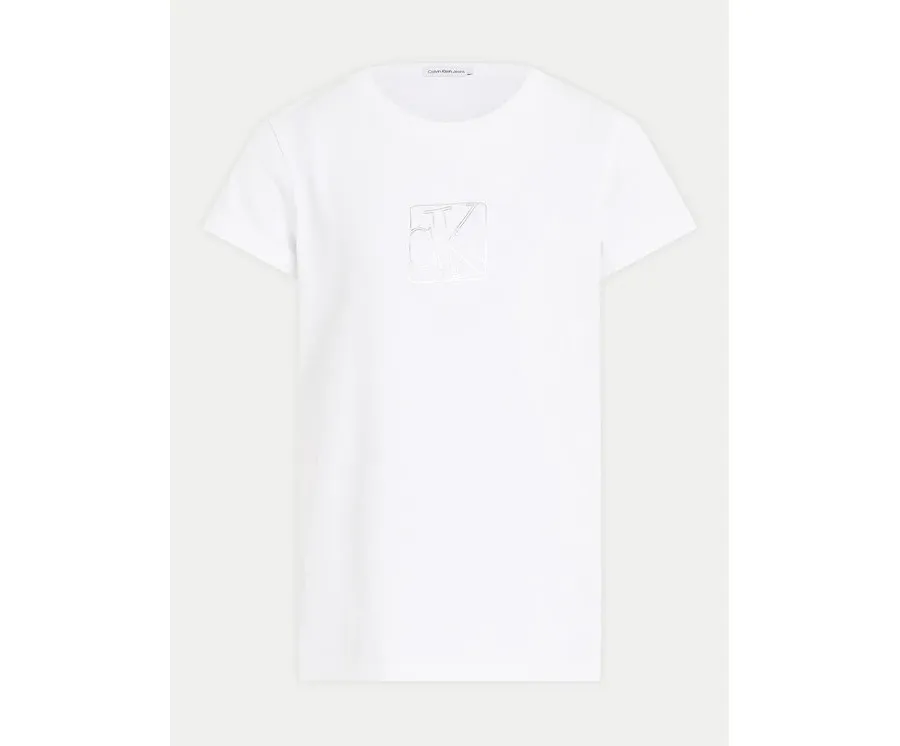 obrazek 1 Calvin Klein Jeans T-Shirt Monogram IG0IG02530 D Biały Slim Fit