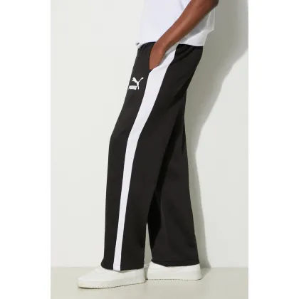 Zdjęcie Puma spodnie dresowe T7 ICONIC Straight Track Pants kolor czarny wzorzyste 625412