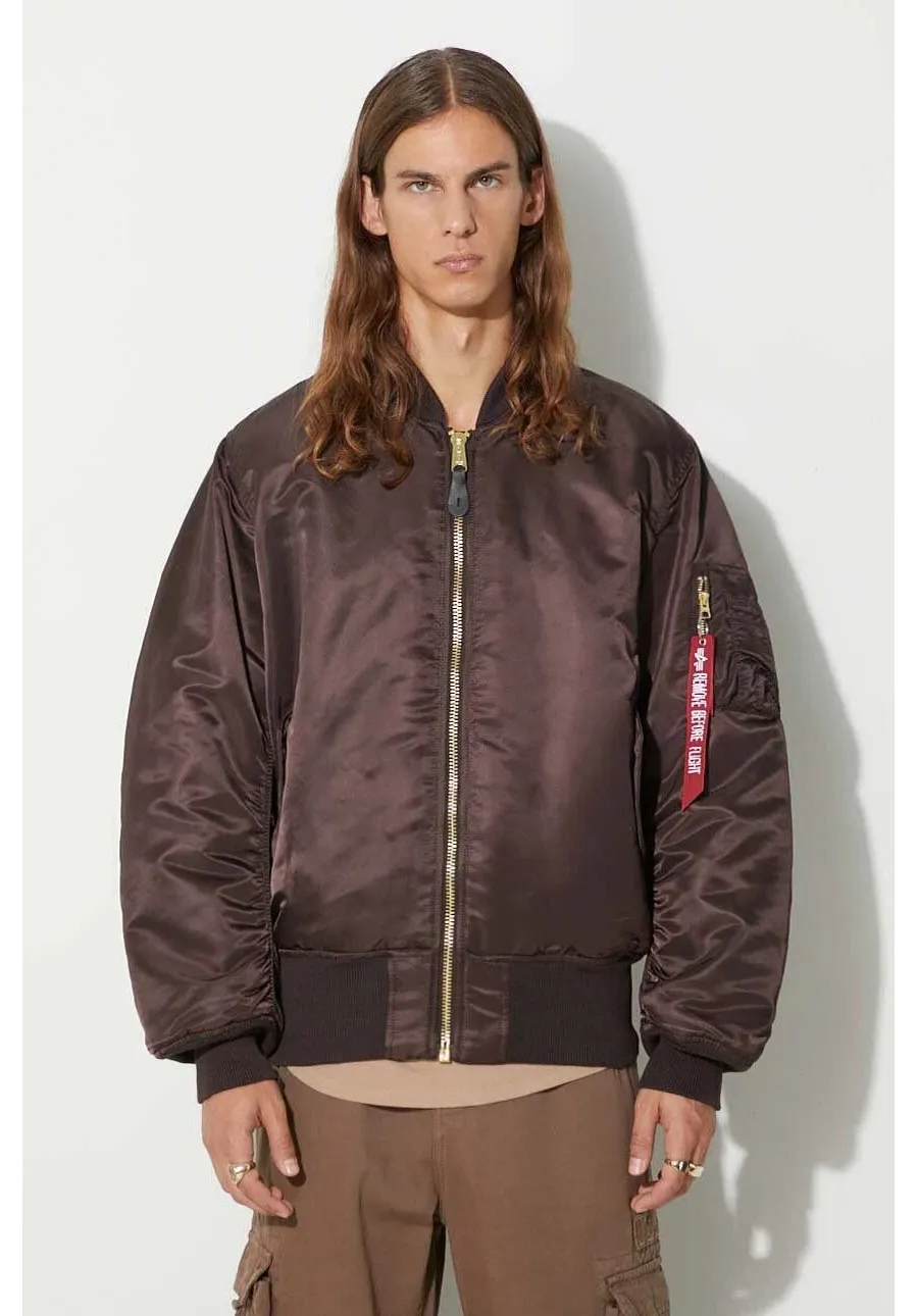 obrazek 1 Alpha Industries kurtka bomber MA-1 męska kolor brązowy przejściowa 100101.696