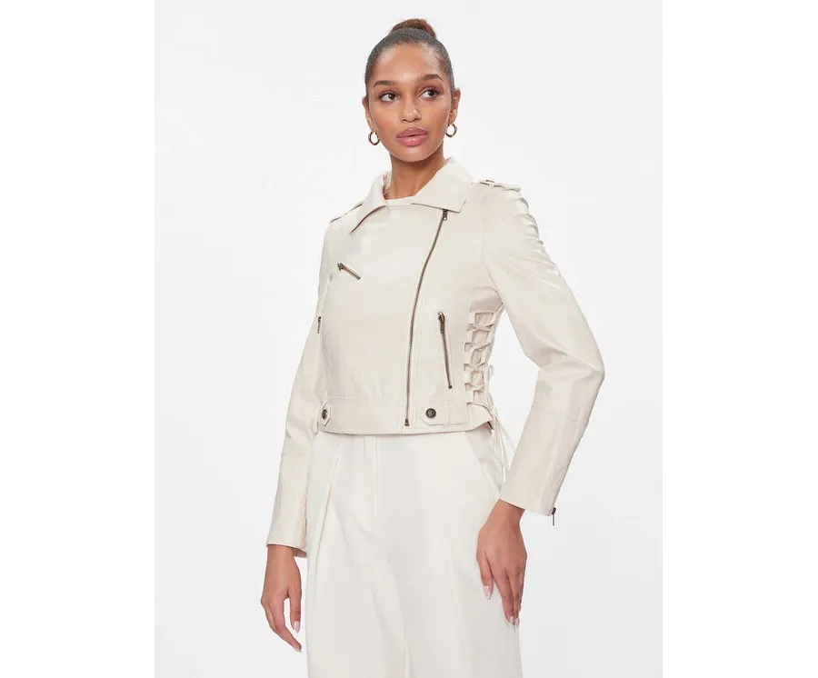 obrazek 1 TWINSET Kurtka z imitacji skóry 241TP2300 Beżowy Regular Fit