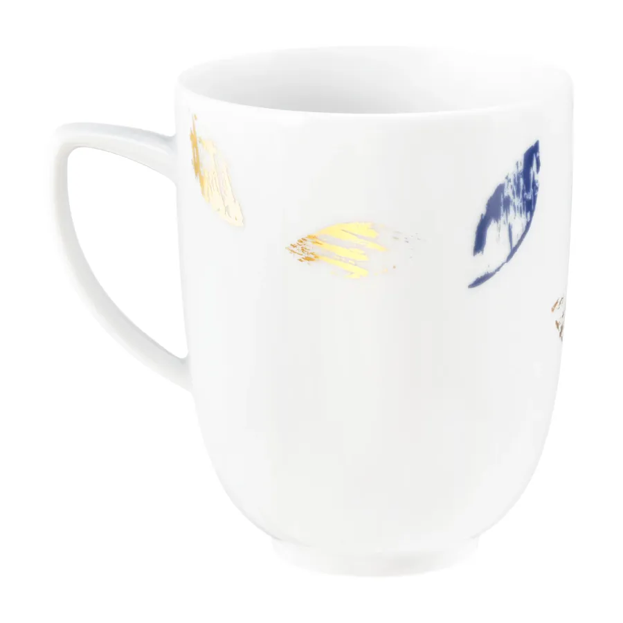 obrazek 2 Prestiżowy biały porcelanowy kubek zdobiony nowoczesnym wzorem - Tettau