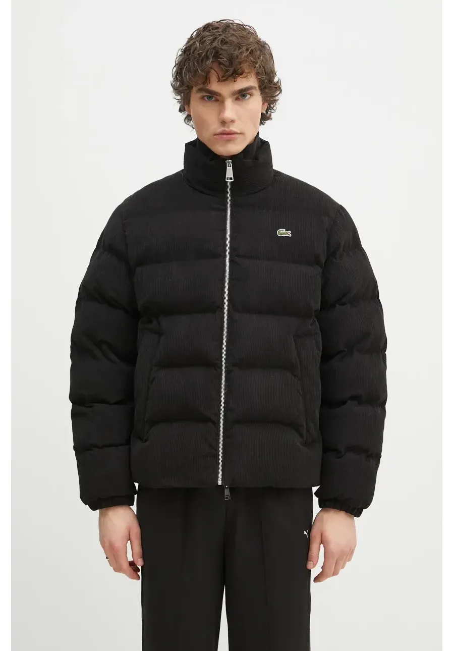 obrazek 1 Lacoste kurtka welurowa kolor czarny zimowa BH2890