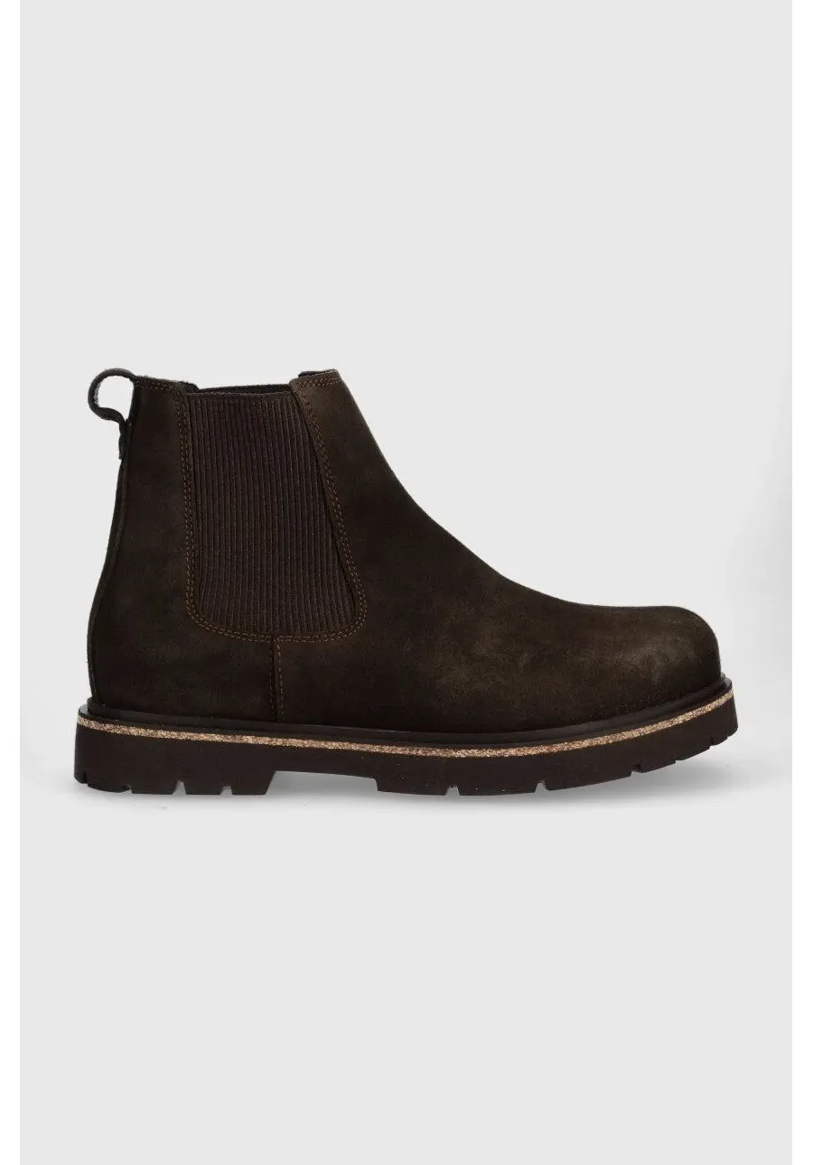 obrazek 1 Birkenstock sztyblety zamszowe Highwood męskie kolor brązowy Highwood
