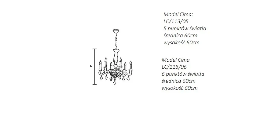 obrazek 6 Wyjątkowy czarny żyrandol z ceramiki