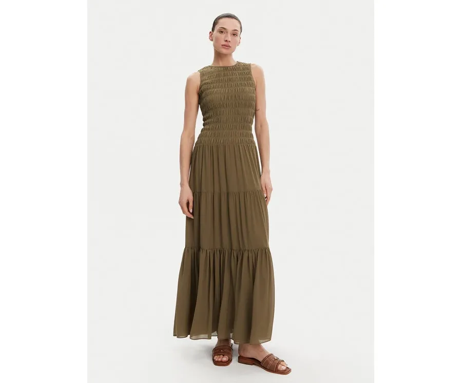 obrazek 1 MICHAEL Michael Kors Sukienka letnia MS582VF7R3 Khaki Regular Fit