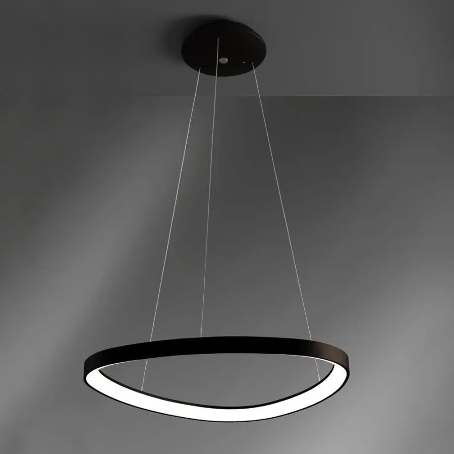 obrazek 1 Włoskie oświetlenie - czarna lampa wisząca Lifiering 81