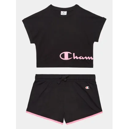 Zdjęcie Champion Komplet t-shirt i spodenki 404624 Czarny Regular Fit