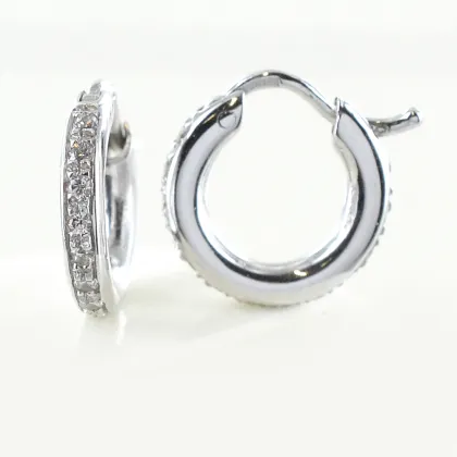 Zdjęcie Damskie kolczyki koła ze złota i cyrkonii