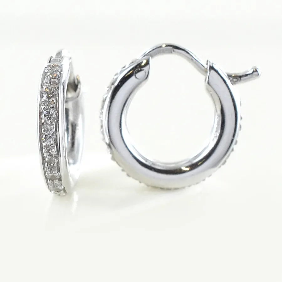 obrazek 1 Damskie kolczyki koła ze złota i cyrkonii