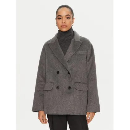 Zdjęcie ViCOLO Płaszcz wełniany TS0020 Szary Regular Fit