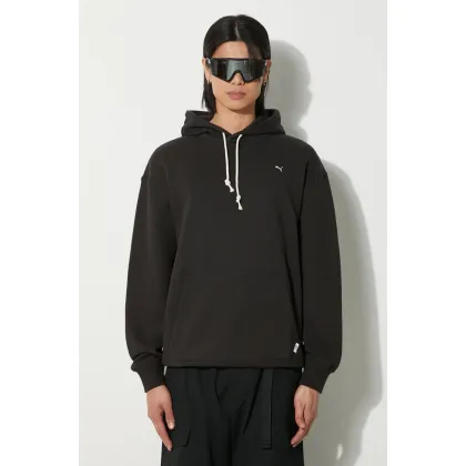 Zdjęcie Puma bluza bawełniana MMQ męska kolor czarny z kapturem melanżowa 624011