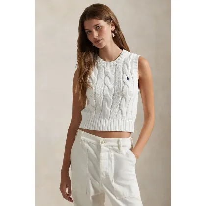 Zdjęcie Polo Ralph Lauren sweter bawełniany kolor biały 211959295