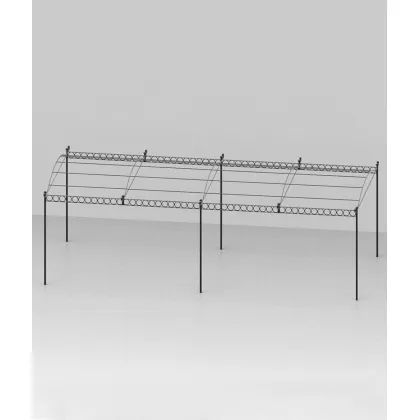 Zdjęcie Podwójne przedłużenie wolnostojącej pergoli 372×413 cm bez zadaszenia