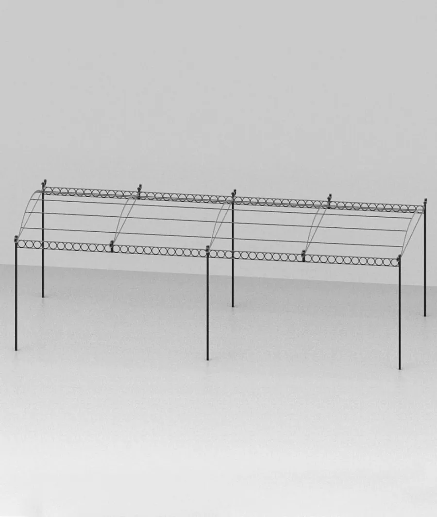 obrazek 1 Podwójne przedłużenie wolnostojącej pergoli 372×413 cm bez zadaszenia