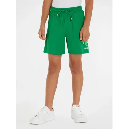 Zdjęcie Tommy Hilfiger Szorty sportowe Monogram Wreath KB0KB09002 M Zielony Regular Fit