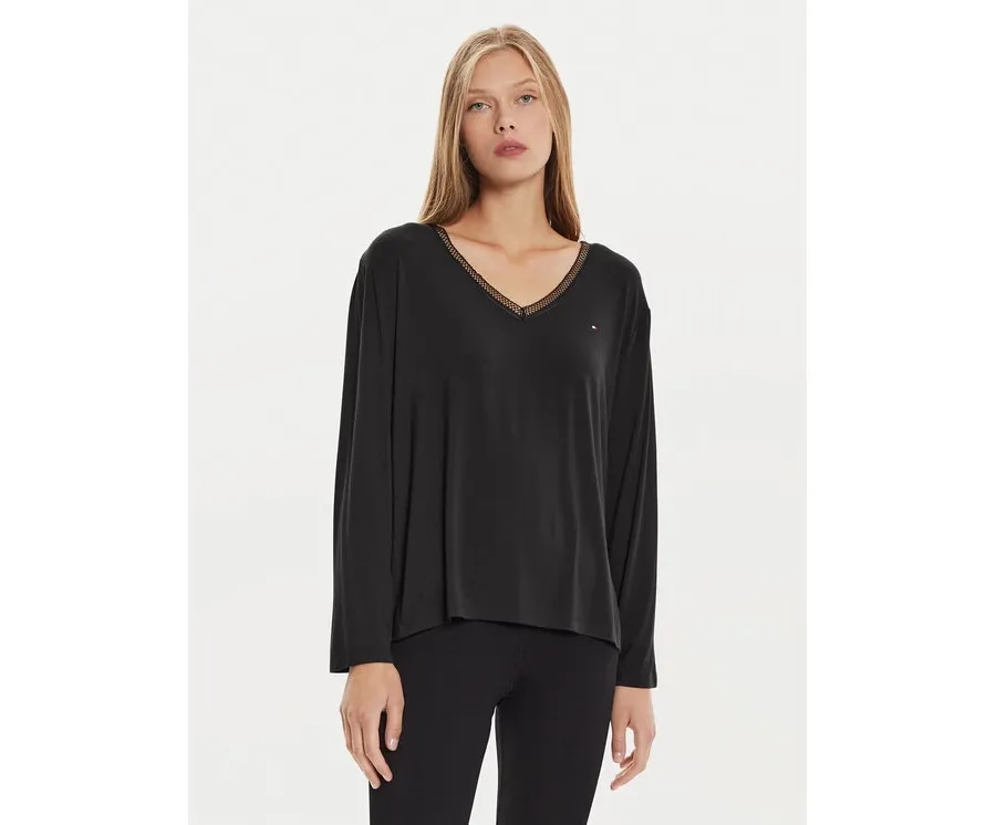 obrazek 1 Tommy Hilfiger Bluzka UW0UW05568 Czarny Regular Fit