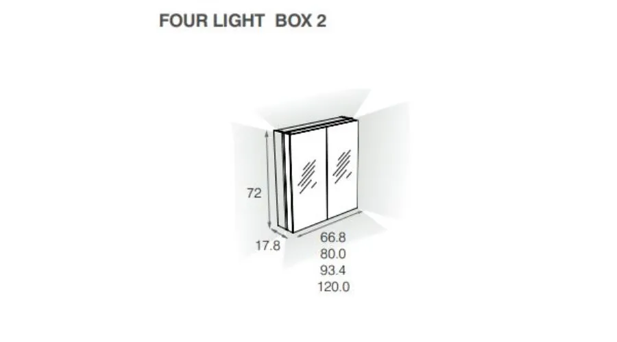 obrazek 3 Włoska szafka łazienkowa z lustrem Four Light Box