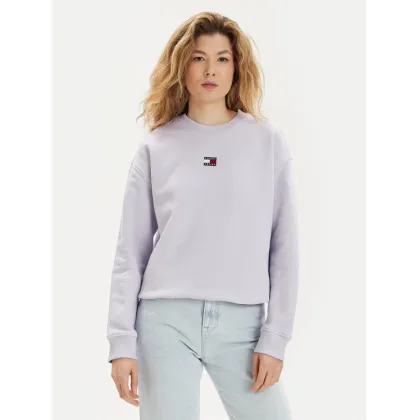 Zdjęcie Tommy Jeans Bluza Badge DW0DW17325 Fioletowy Regular Fit