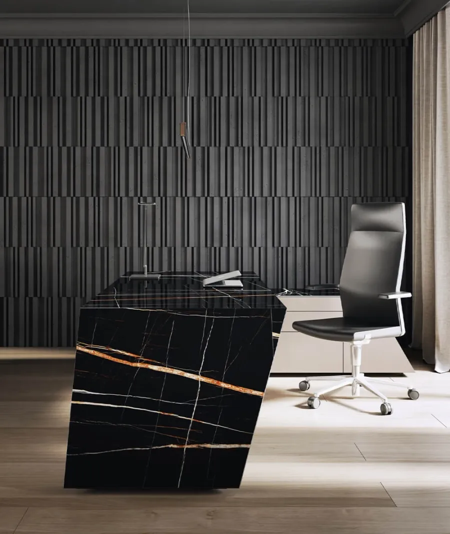 obrazek 1 135x60 cm VT - PB42 (B15 czarny) LAMEL - Panel dekor 3D beton architektoniczny
