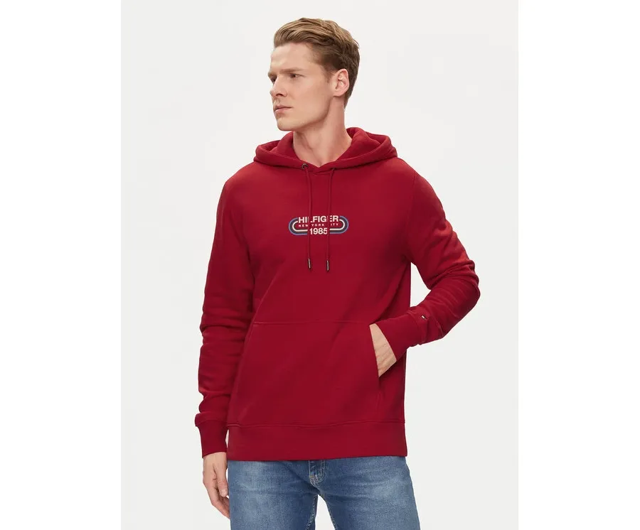 obrazek 1 Tommy Hilfiger Bluza Track Graphic MW0MW34445 Czerwony Regular Fit