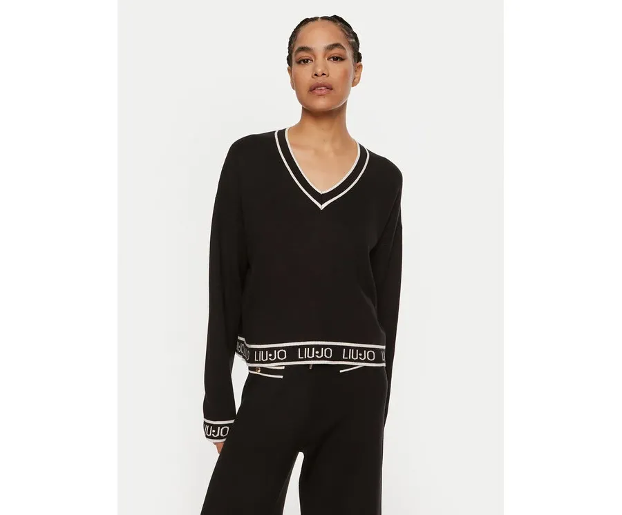 obrazek 1 Liu Jo Sport Sweter TF4049 MS59L Czarny Relaxed Fit