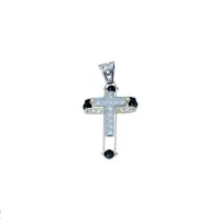 Zdjęcie Błyszczący męski krzyż z włoch 28x18mm