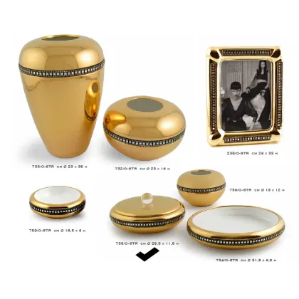 Picture Golden box/container made of Italian ceramics - Bruno Costenaro