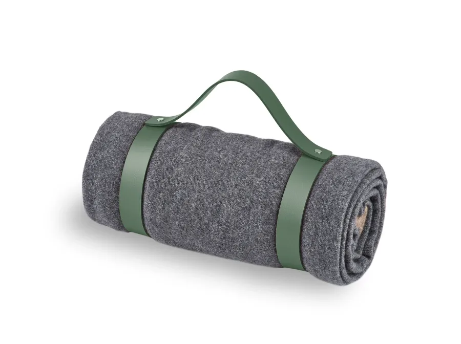 obrazek 2 Stylowy skórzany pas do koca w wyjątkowym kolorze eukaliptusa