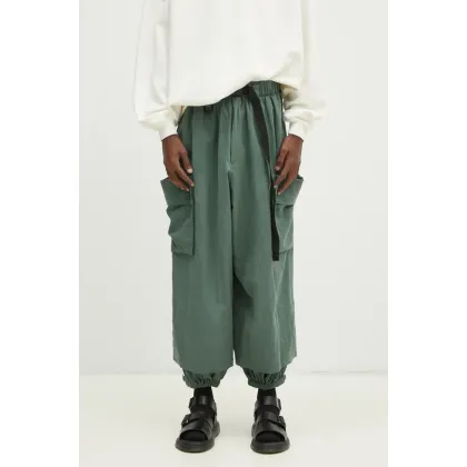 Zdjęcie Y-3 spodnie Washed Twill Cargo Pant męskie kolor zielony proste JM3208