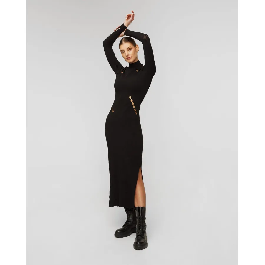 obrazek 1 Czarna Sukienka Z Wycięciami Y-3 Ingesan Knit