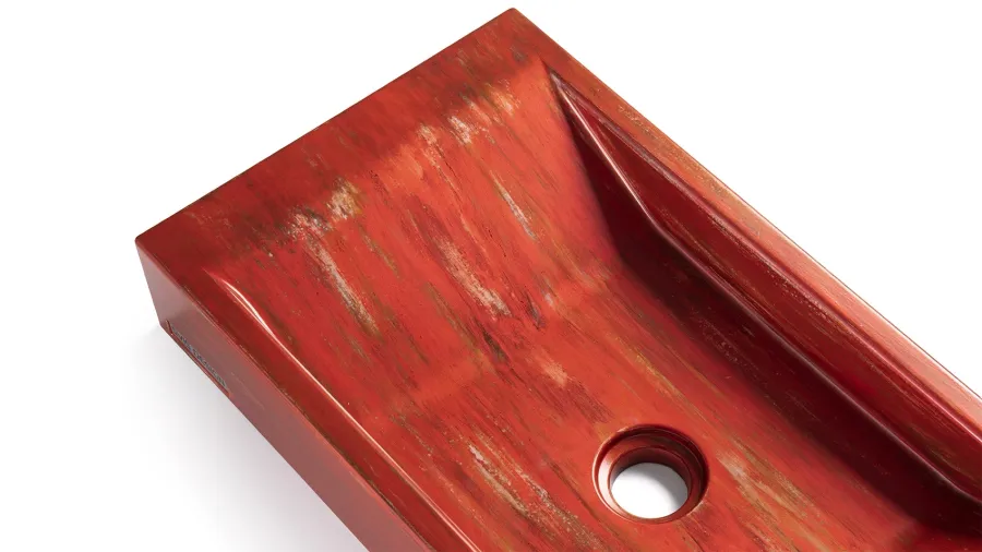 obrazek 3 Stylowa umywalka 60 cm SIRIUS BASIC – AGED METAL, metaliczny czerwony i miedziany, lakier półmatowy