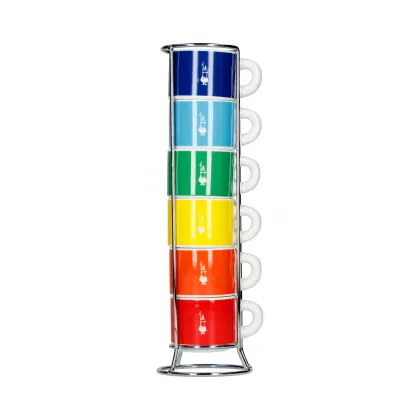Zdjęcie Bialetti Color - Zestaw 6 filiżanek do espresso na stojaku BIALETTI