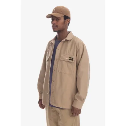 Zdjęcie Stan Ray koszula bawełniana Cpo Shirt męska kolor beżowy relaxed z kołnierzykiem klasycznym SS23018KHA-KHA