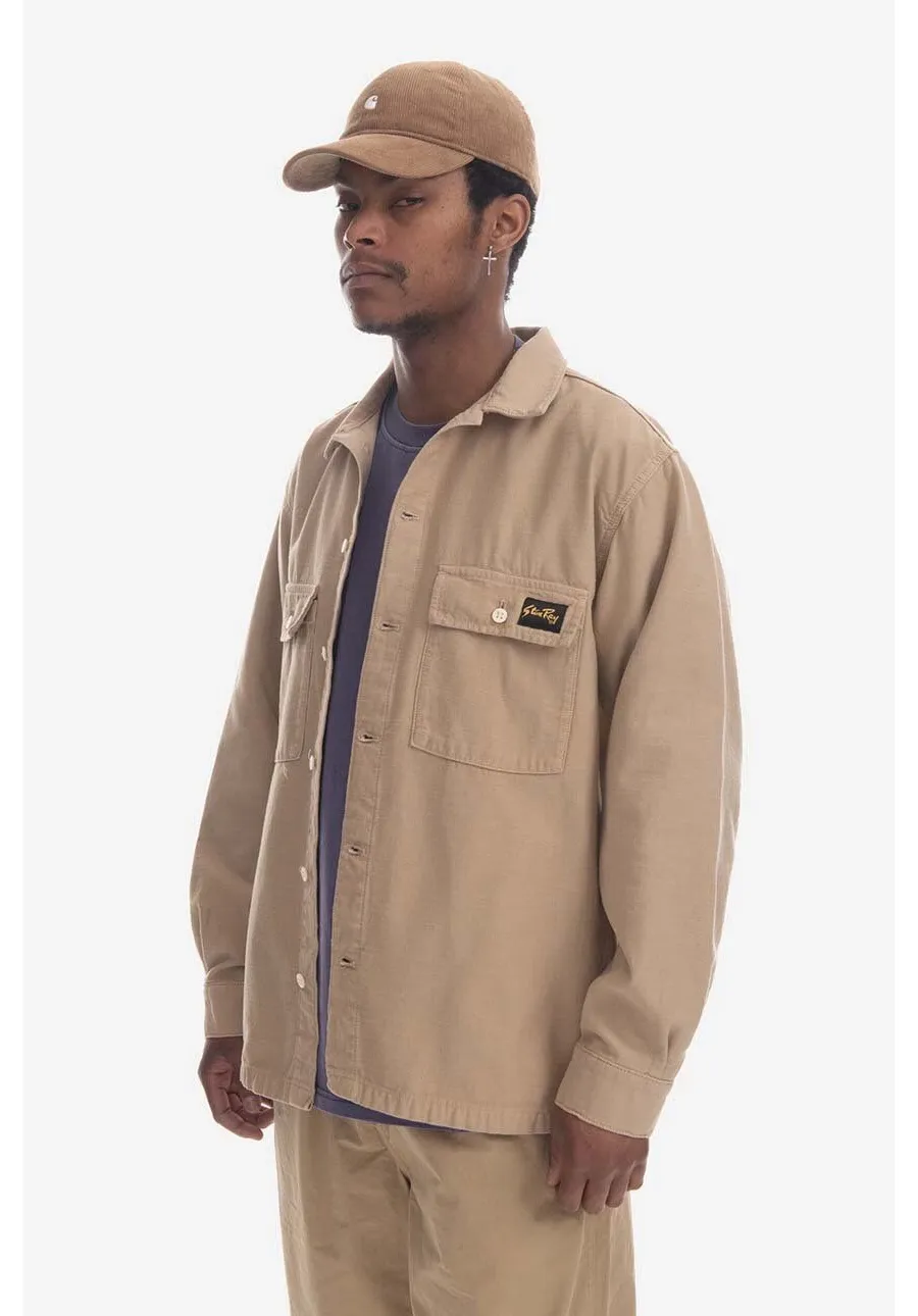 obrazek 1 Stan Ray koszula bawełniana Cpo Shirt męska kolor beżowy relaxed z kołnierzykiem klasycznym SS23018KHA-KHA