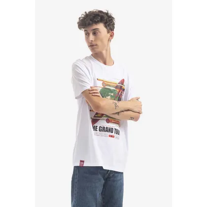 Zdjęcie Alpha Industries t-shirt bawełniany x NASA kolor biały z nadrukiem 116504.09-BIALY