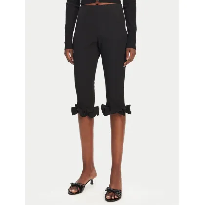 Zdjęcie ROTATE Spodnie capri 113809100 Czarny Slim Fit