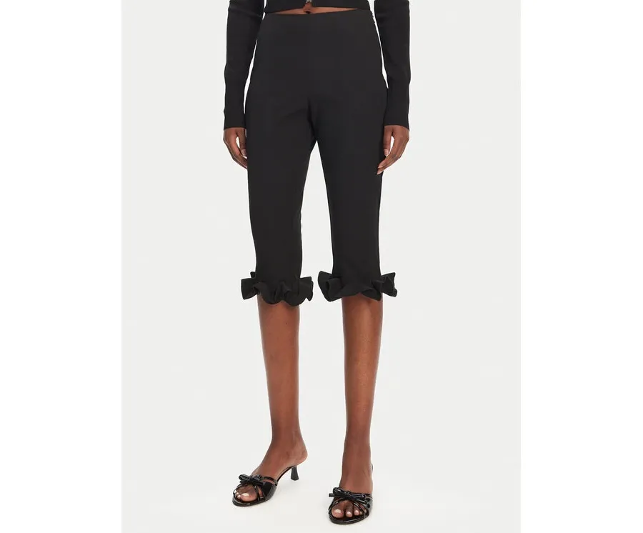 obrazek 1 ROTATE Spodnie capri 113809100 Czarny Slim Fit