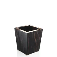 Picture Prestigious waste bin made of horn and shiny ebony for the bathroom - Arcahorn