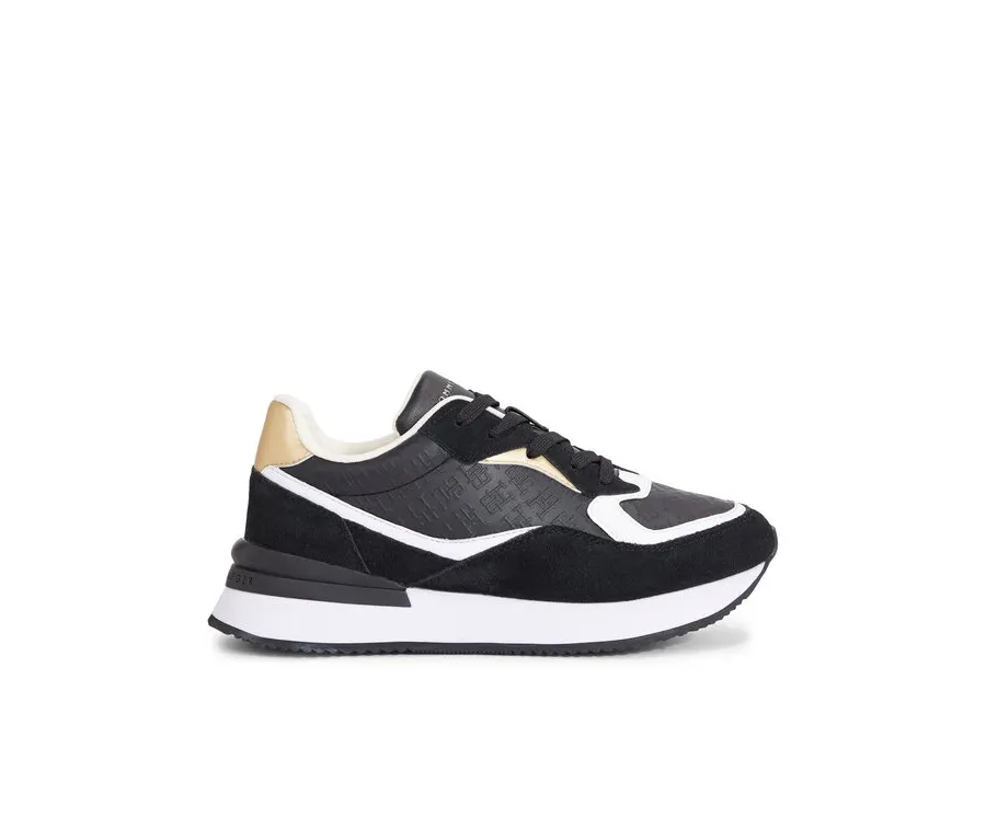 obrazek 1 Tommy Hilfiger Sneakersy Lux Monogram Runner FW0FW07816 Czarny
