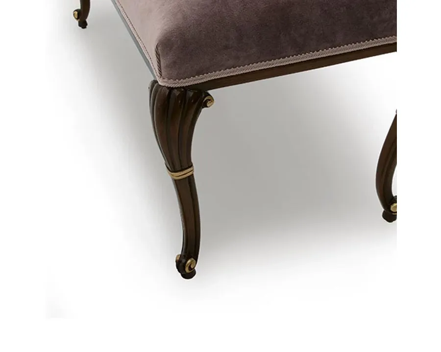 obrazek 3 Brązowa elegancka ławka w stylu klasycznym - Sevensedie